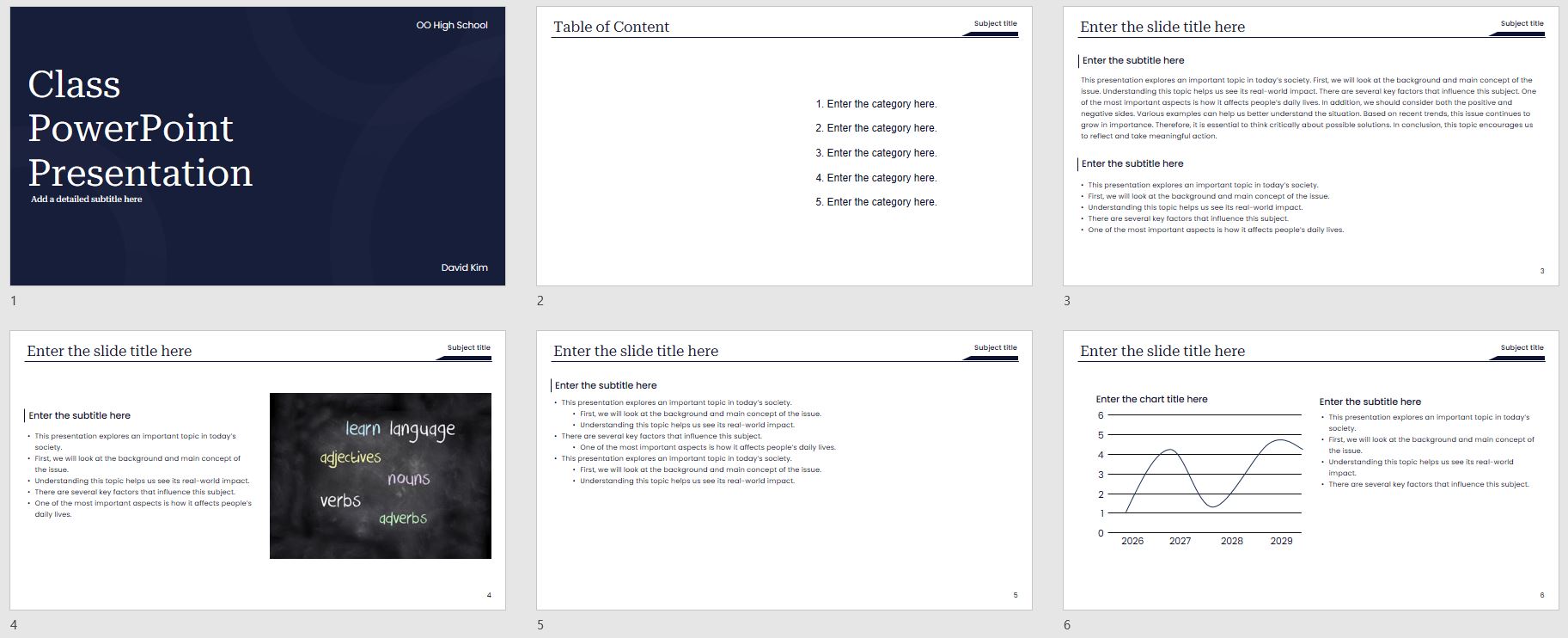 Class Presentation for student, teacher Free PowerPoint 