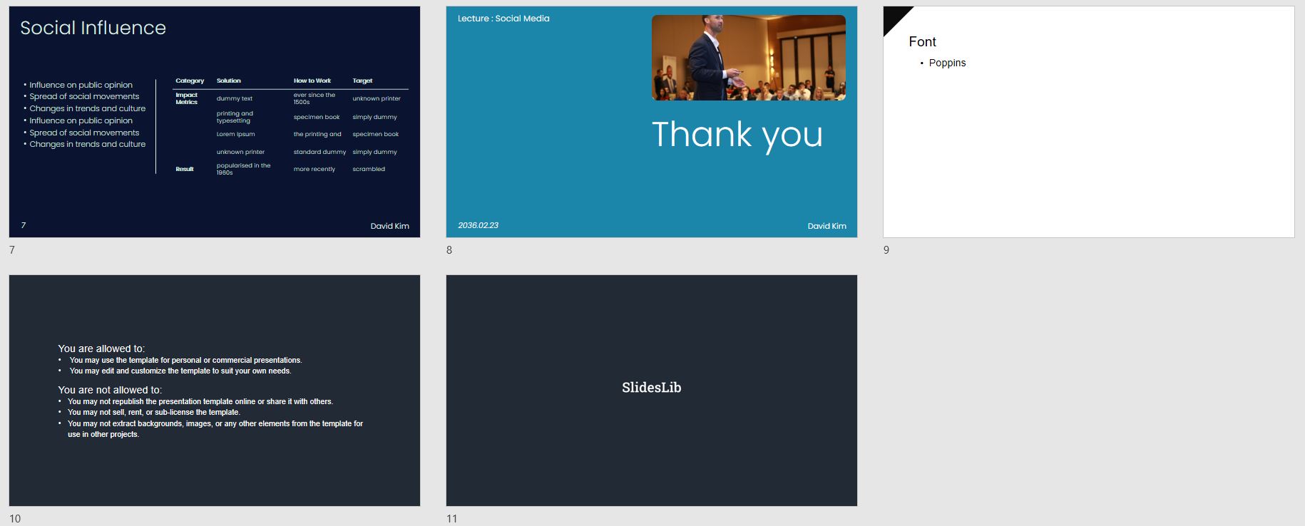 The Role of Social Media in Modern Society Report Powerpoint Template