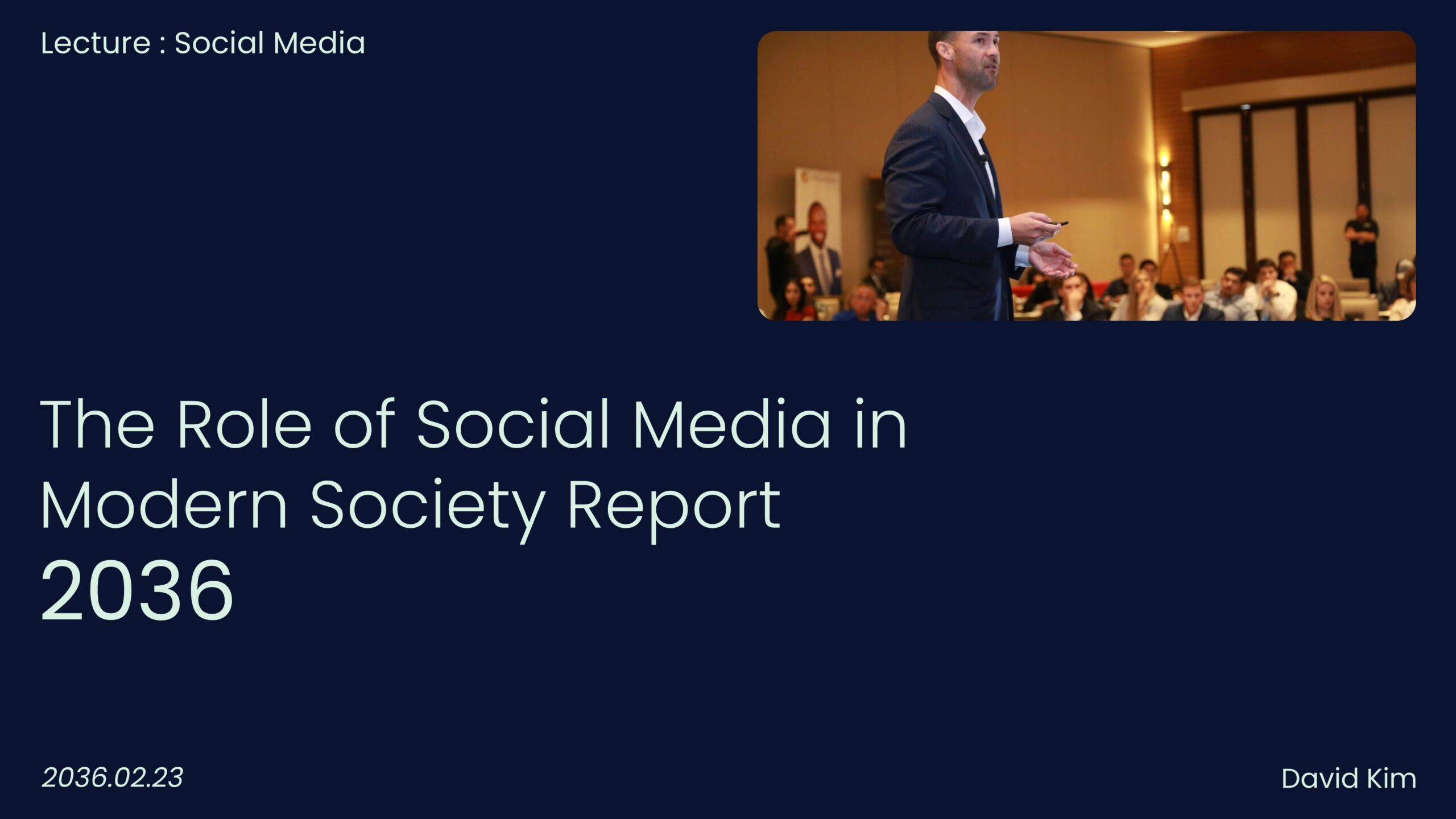The Role of Social Media in Modern Society Report Free PowerPoint Presentation