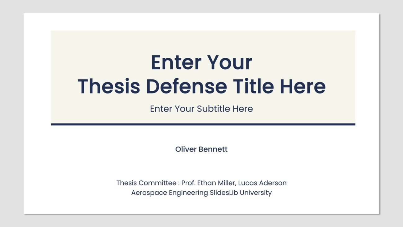 Thesis Defense Free PowerPoint Presentation