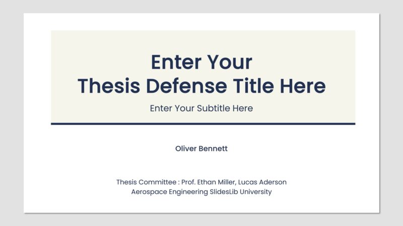 Thesis Defense Free PowerPoint Presentation