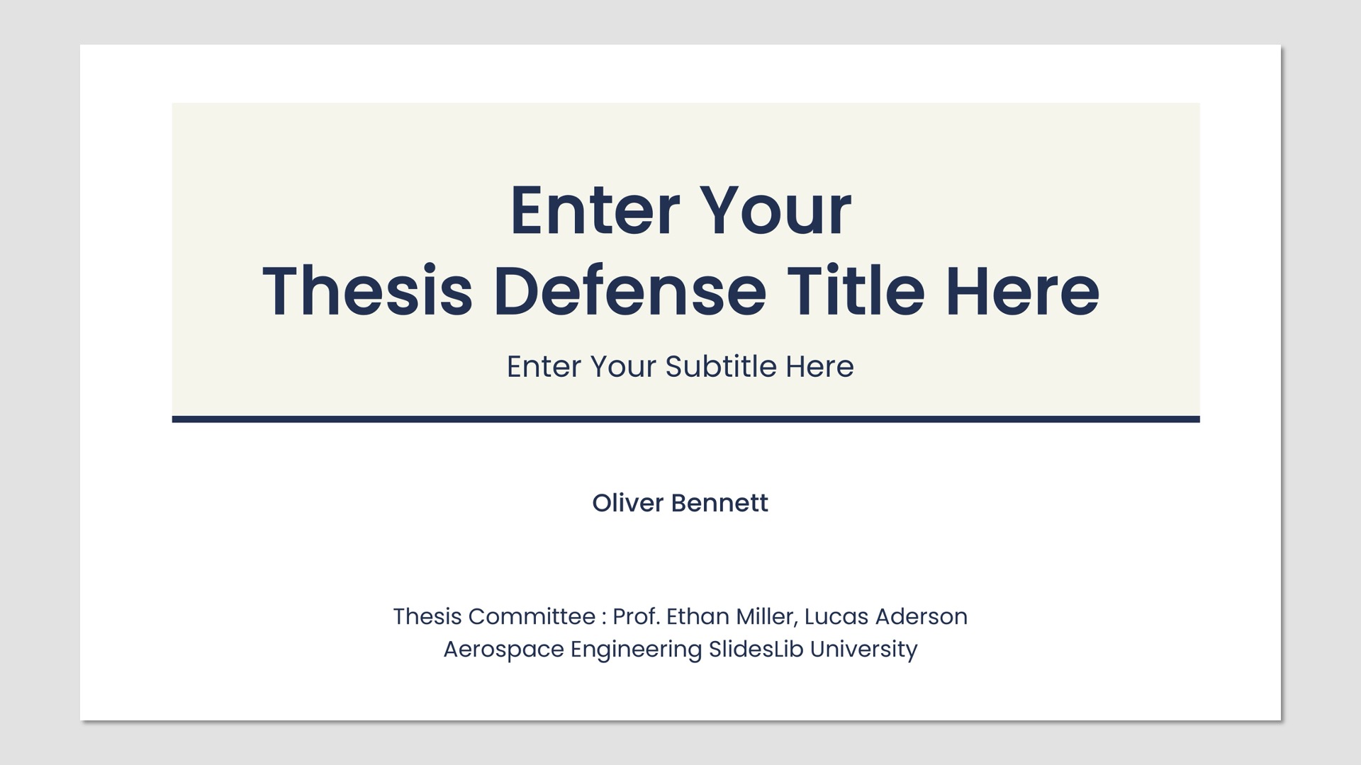 Thesis Defense Free PowerPoint Presentation