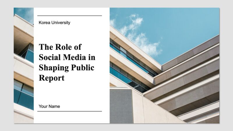 The Role of Social Media Report Free PowerPoint Presentation