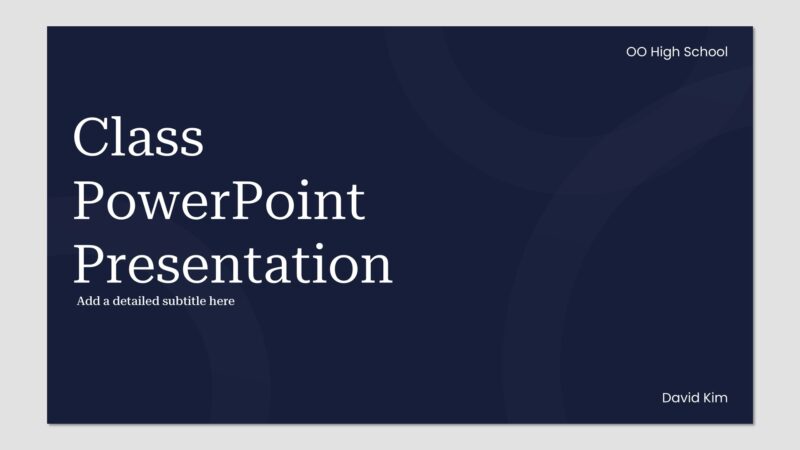 Class Presentation for student, teacher Free PowerPoint Presentation