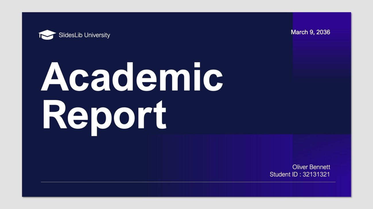 Academic Report Free PowerPoint Template - SlidesLib