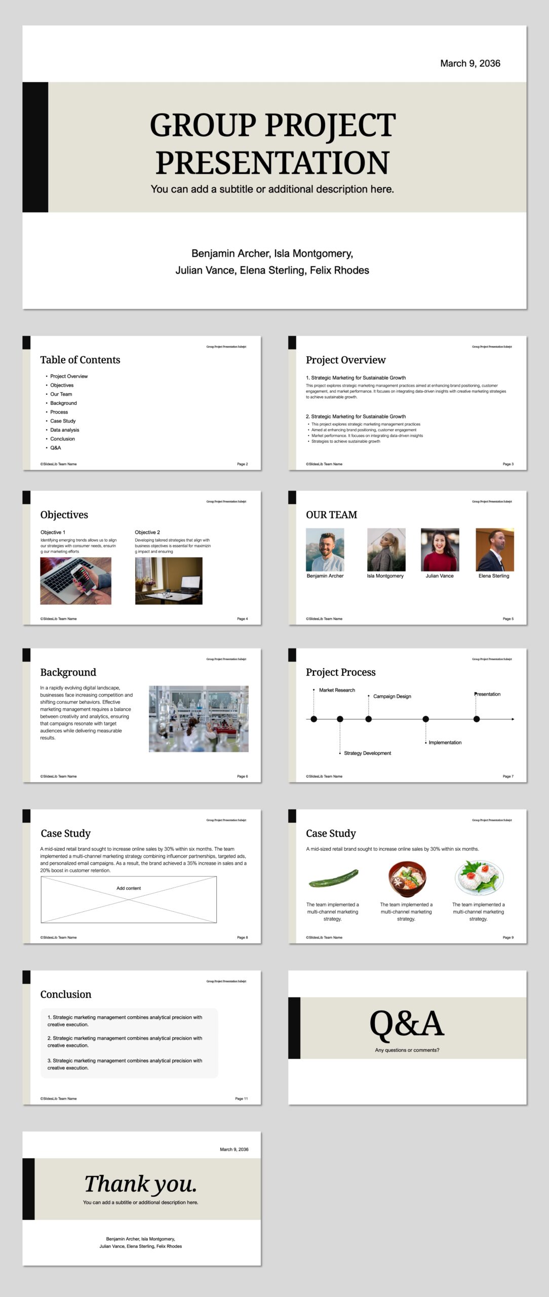 Group Project Free PowerPoint Template | No.20 - SlidesLib
