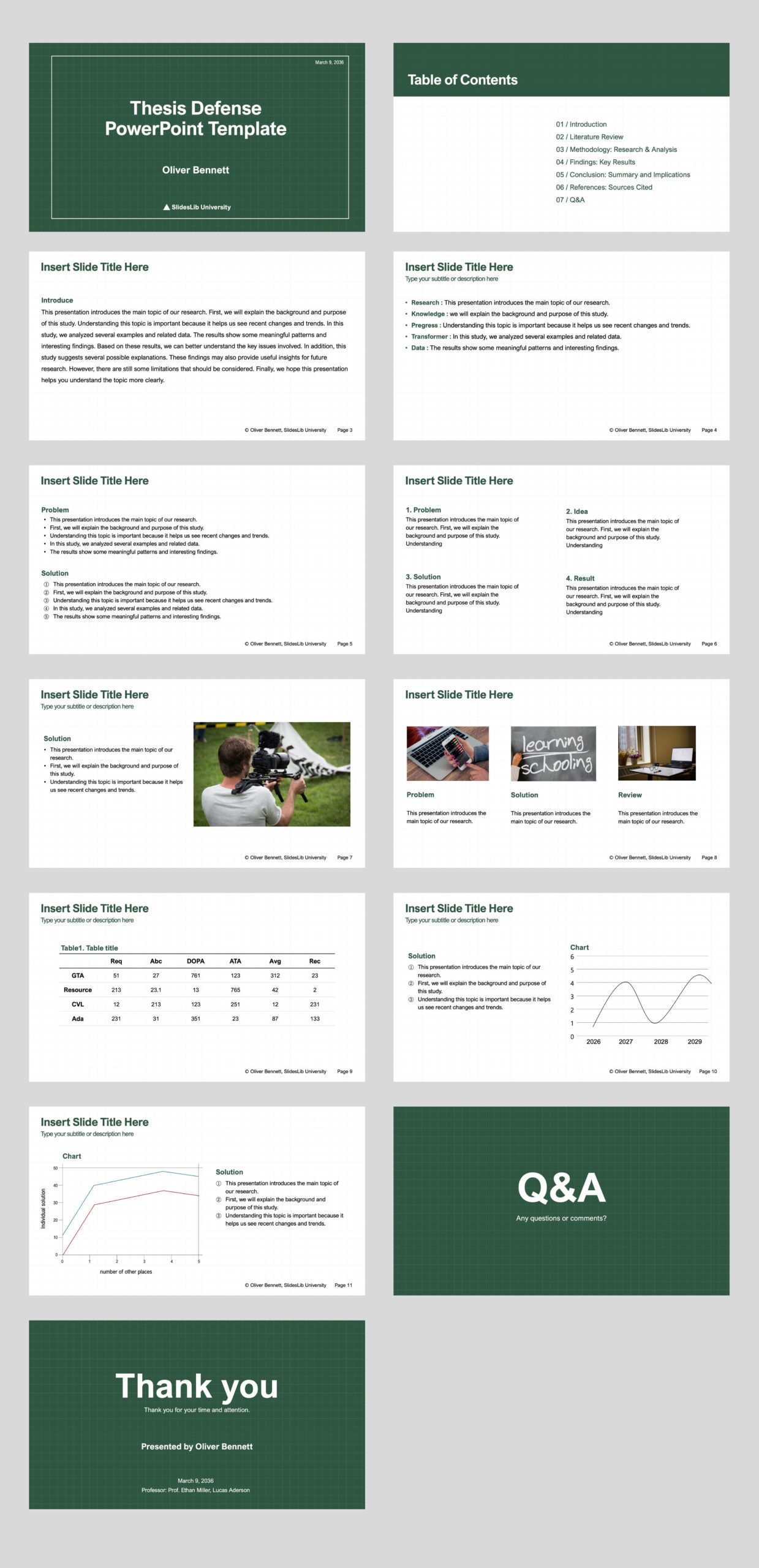 Thesis Defense Free PowerPoint Template