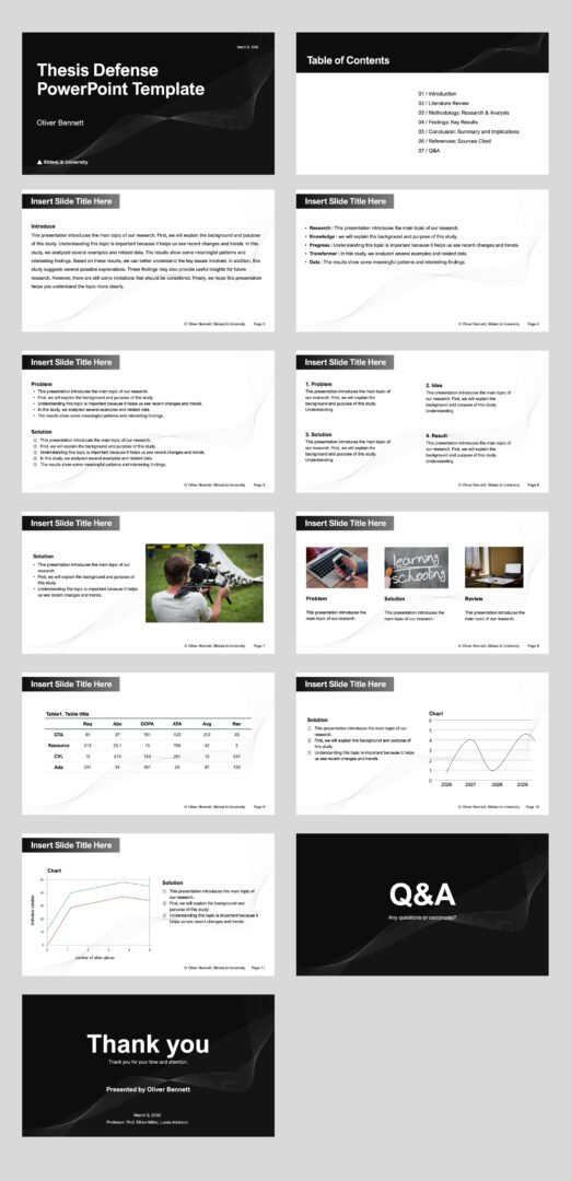 Thesis Defense Free PowerPoint Template