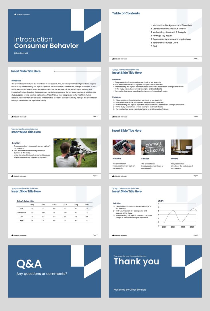 Academic Report Free PowerPoint Template