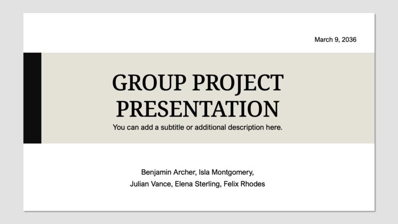 Free Group Project education presentation templates
