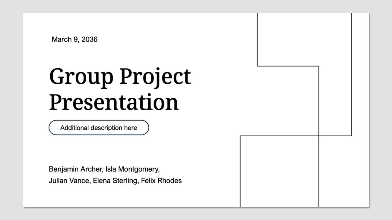 Free Group Project education presentation templates