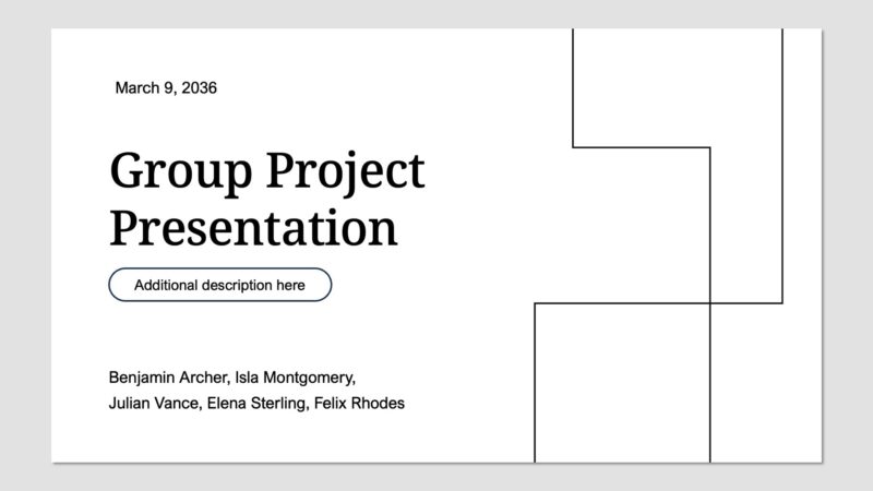 Free Group Project education presentation templates