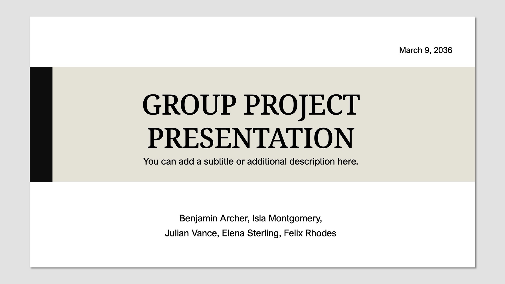Free Group Project Presentation Templates download