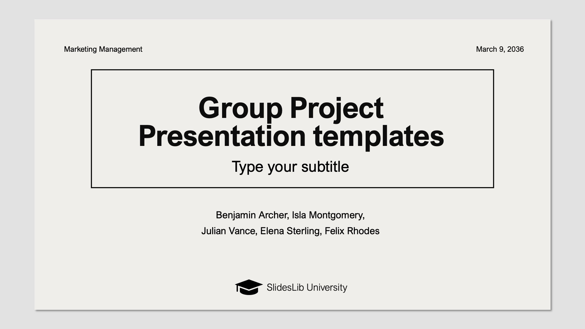 Free Group Project Presentation Templates download