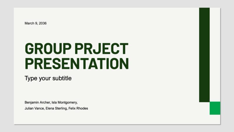 Free Group Project education presentation templates