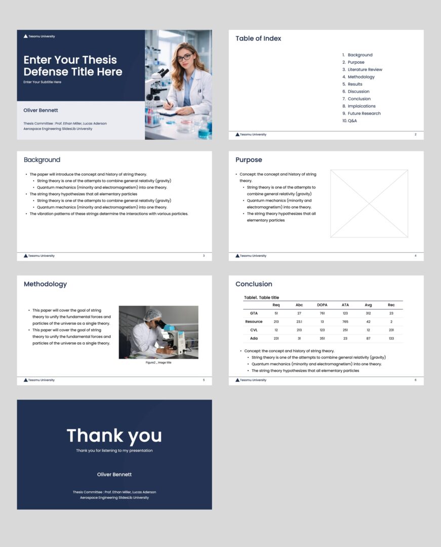 Thesis Defense Free PowerPoint Presentation