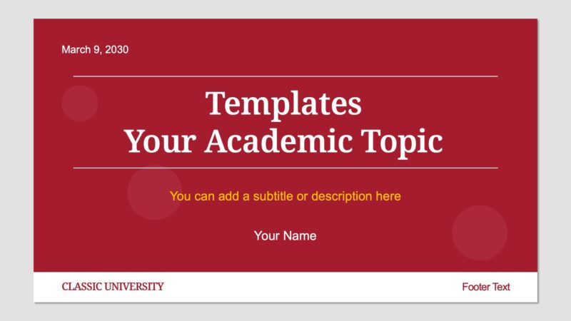 Free Crimson Academic Presentation Template