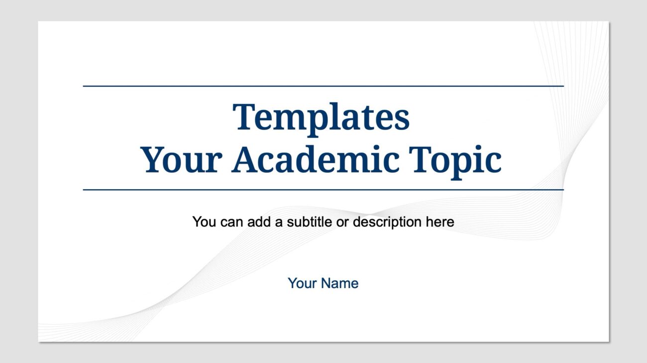Free Classic Blue Academic Presentation PowerPoint Template and Google Slides