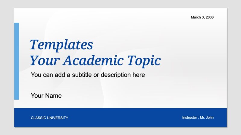 Urban Sky Classic Academic Presentation