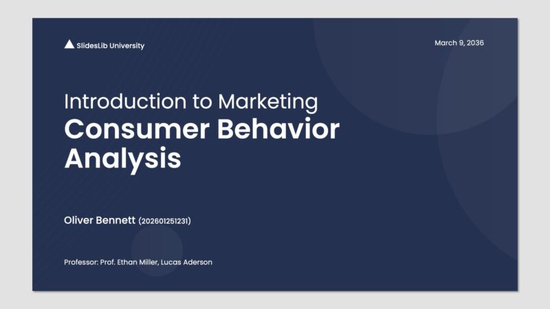 Minimalist Academic Report Free PowerPoint Template