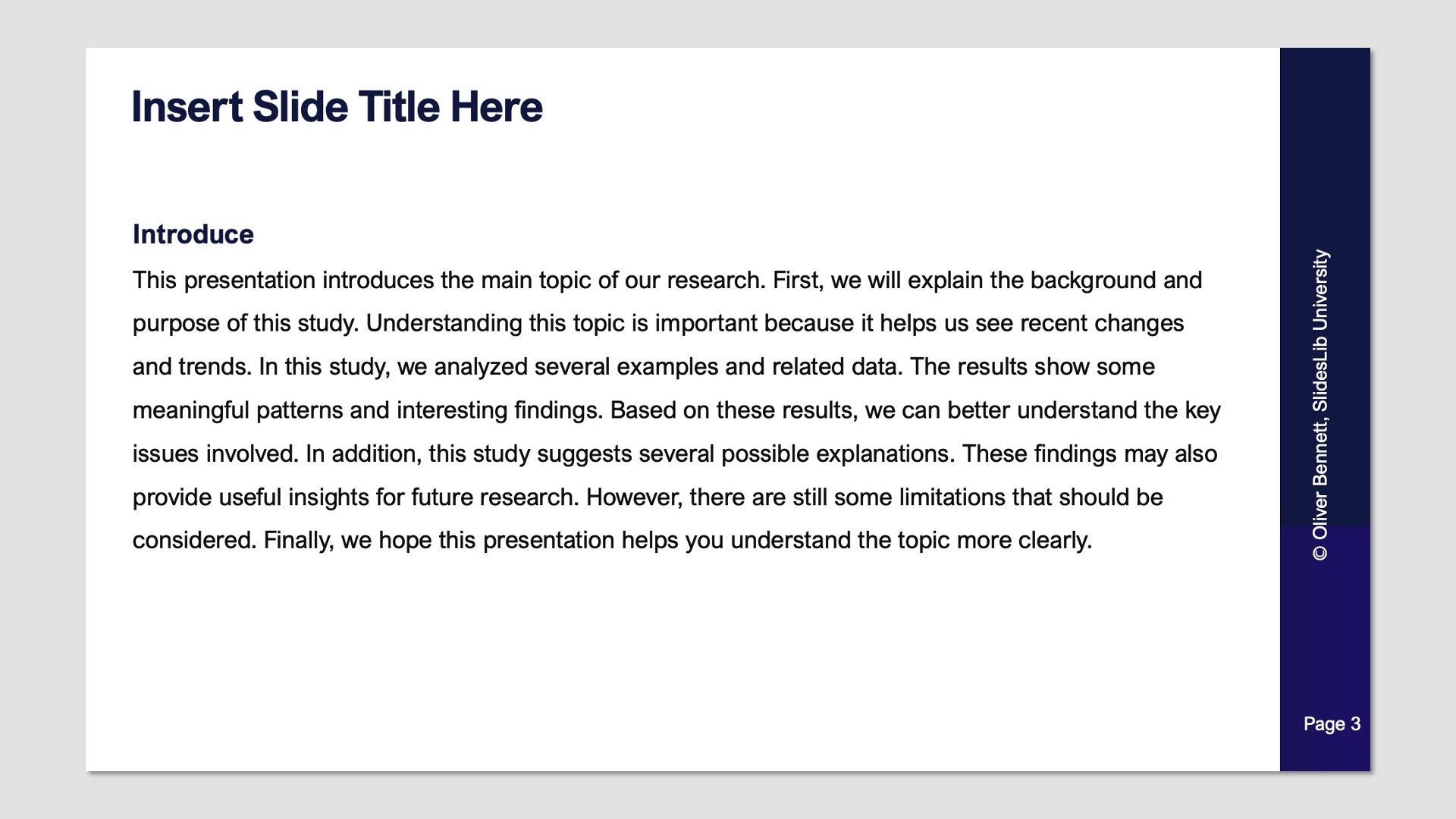 Academic Report Free PowerPoint Template