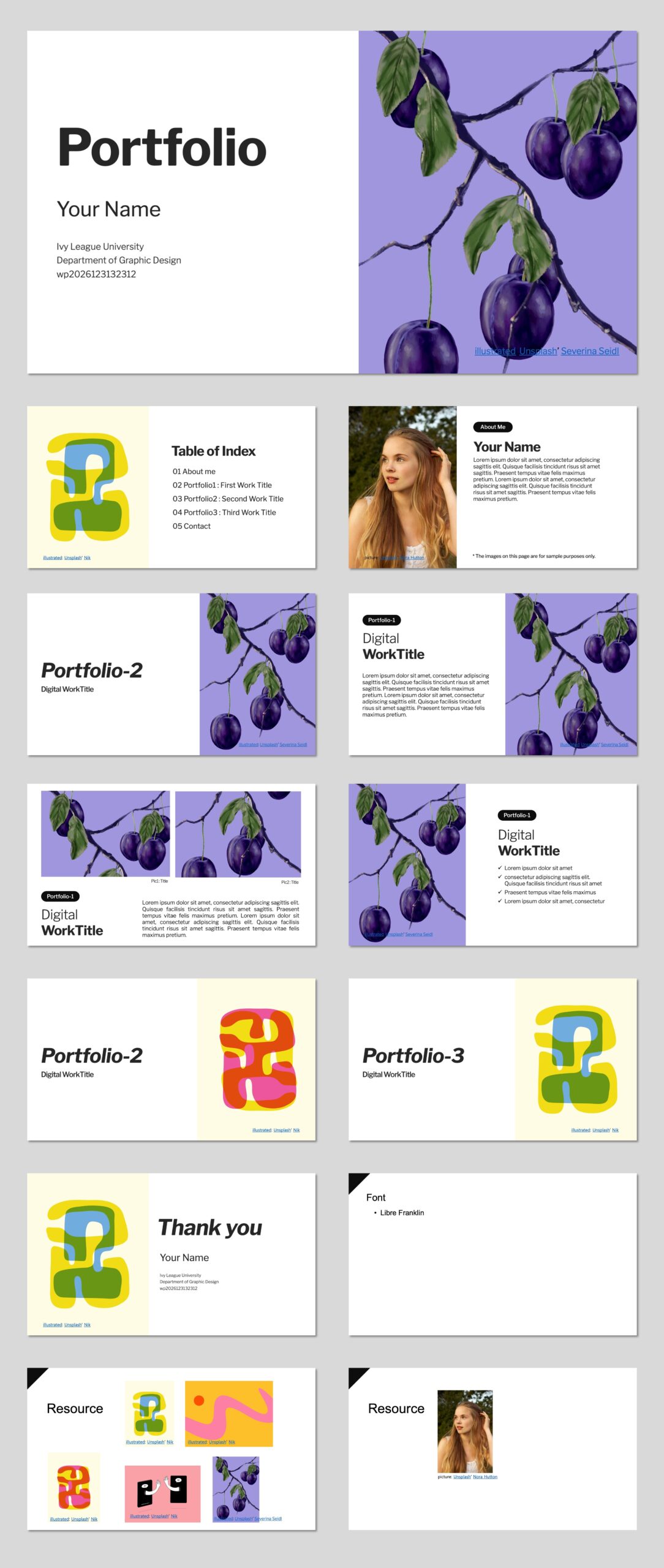 Free University Portfolio Presentation Download