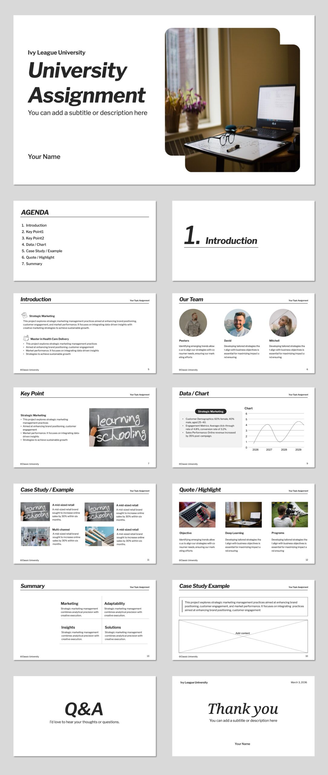 Free Classic University Assignment Presentation