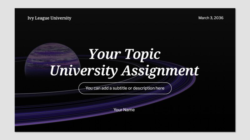 Photo Background University Assignment Presentation