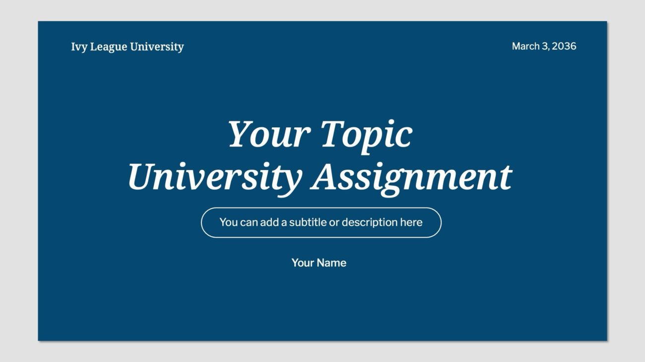 Free University PowerPoint templates and Google Slides download