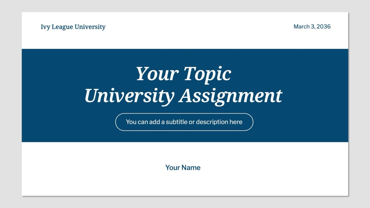 Free University Assignment Presentation