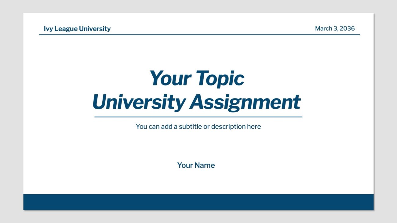 Free University Assignment Presentation Download