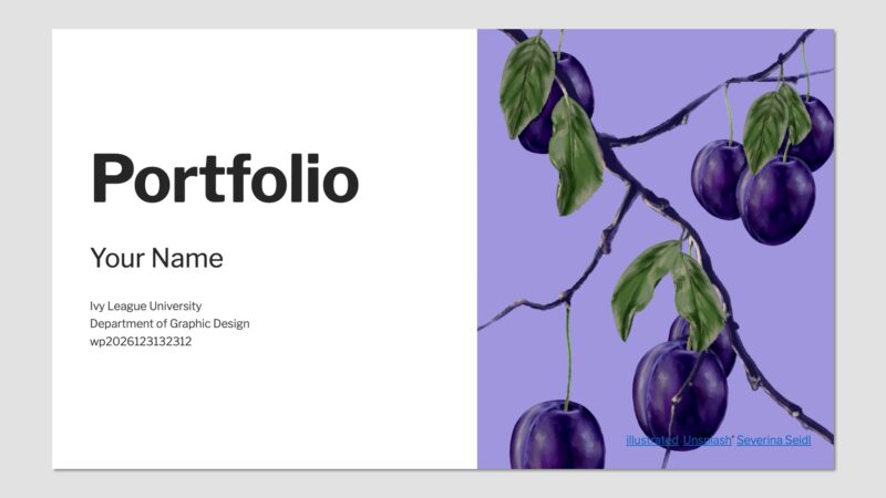 Free University Portfolio Presentation Download