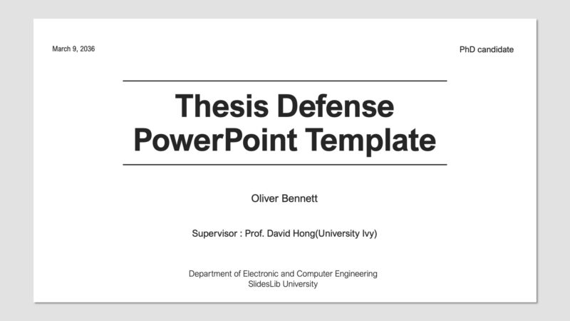 Free Basic Design Thesis Defense Presentation