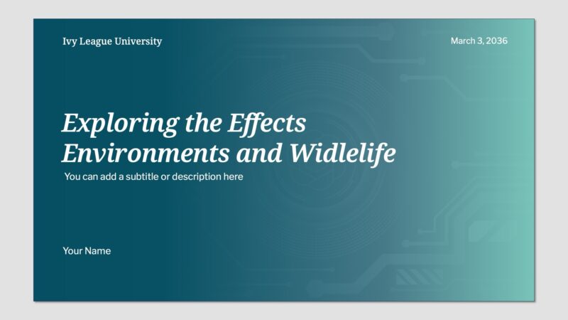 Green Gradient Academic Presentation