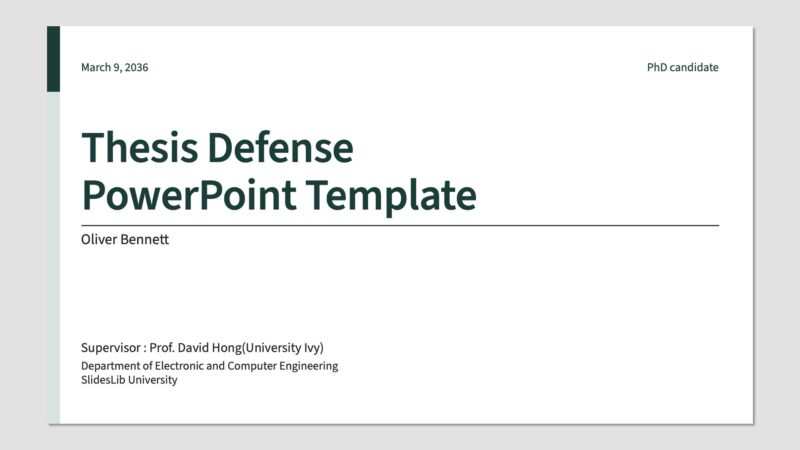 Green Basic Thesis Defense Presentation
