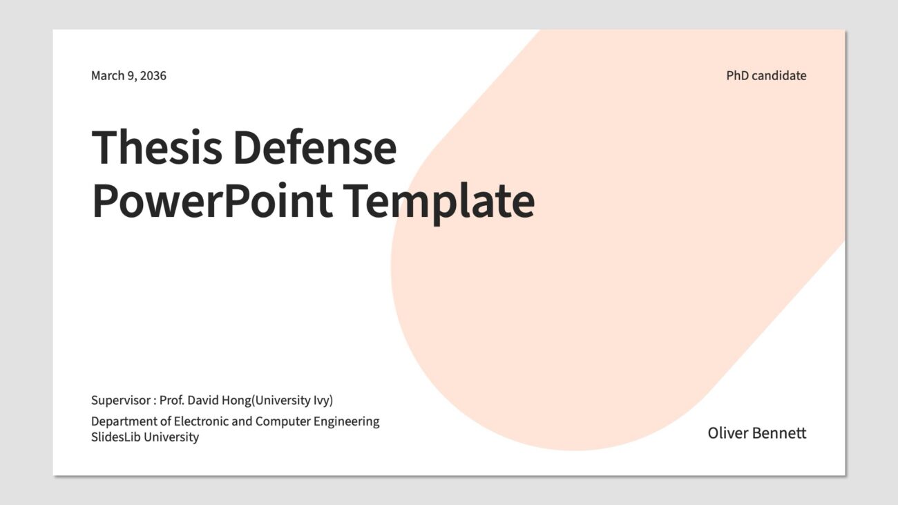 Orange Round Thesis Defense Presentation
