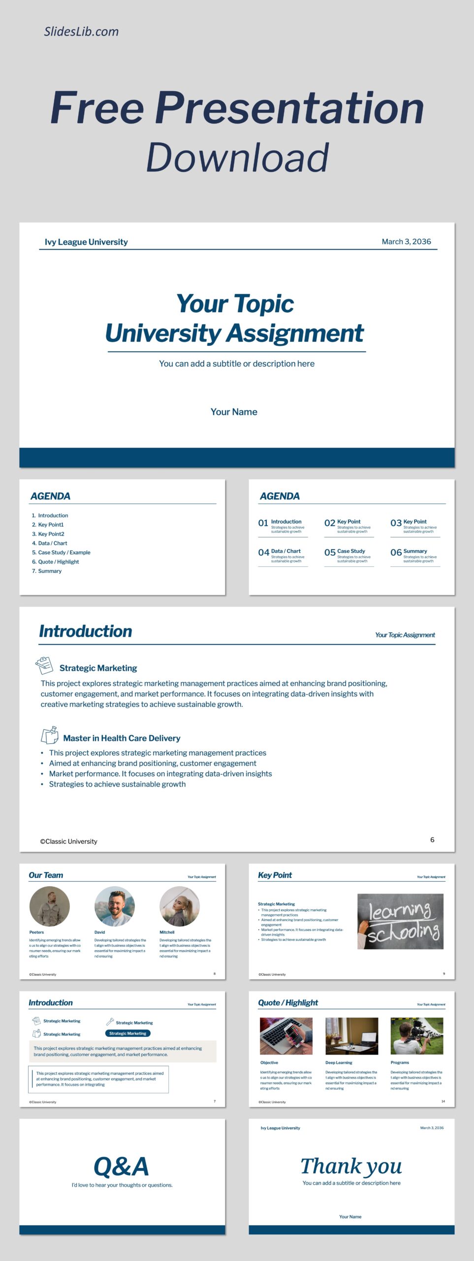 Free University Assignment Presentation Download