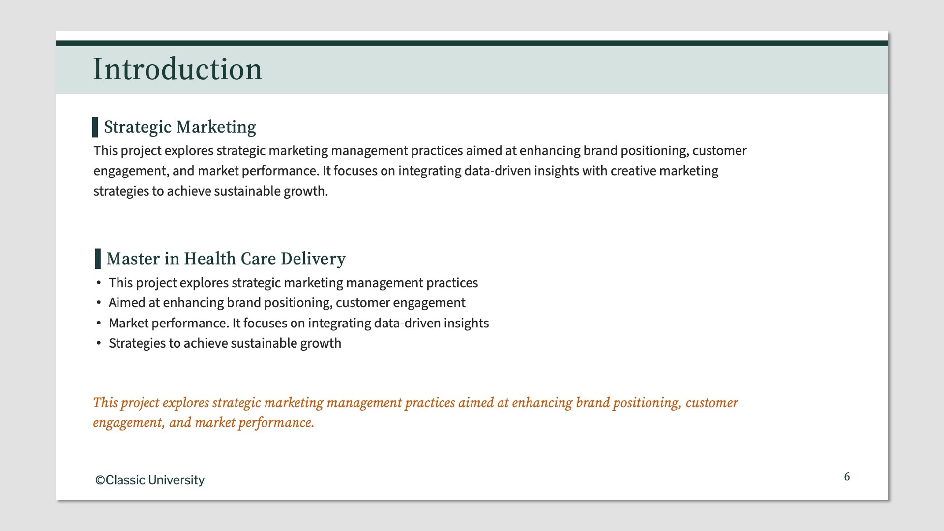 Free Classic Design University Assignment Presentation