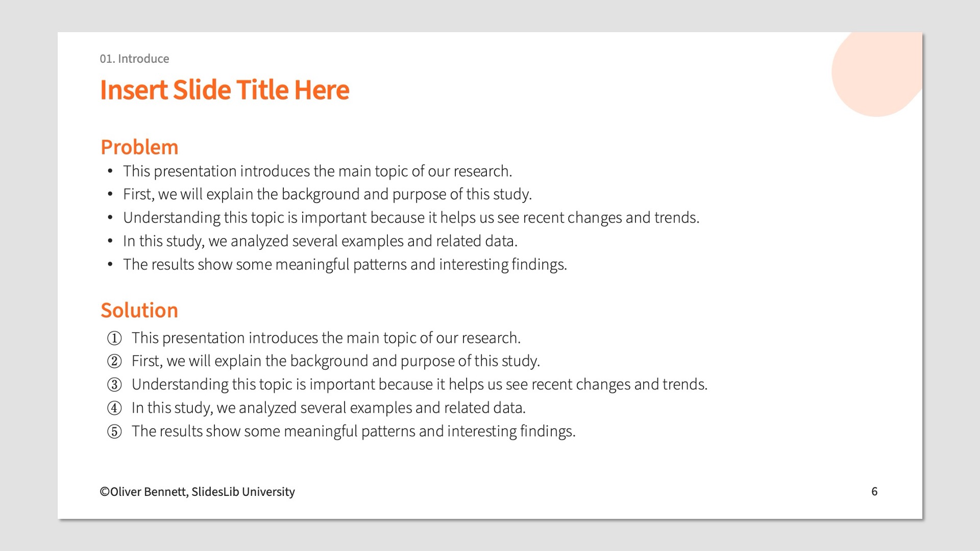 Orange Round Thesis Defense Presentation