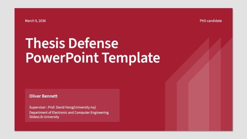 Red Left Align Thesis Defense Presentation
