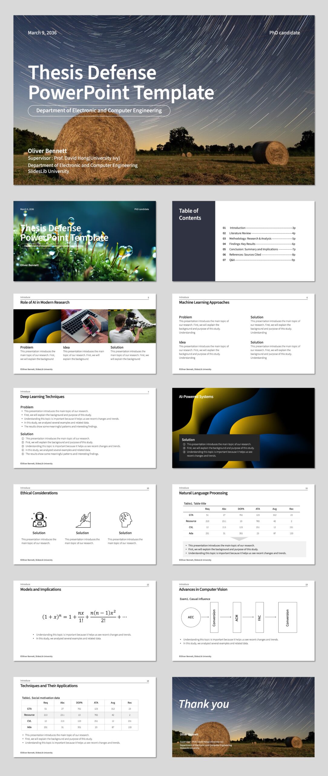 Free Picture Background Thesis Defense Presentation(17 Slides)